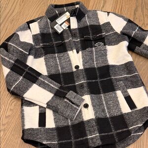 NWT Women’s Harley-Davidson Shirt Jacket Black Plaid Small